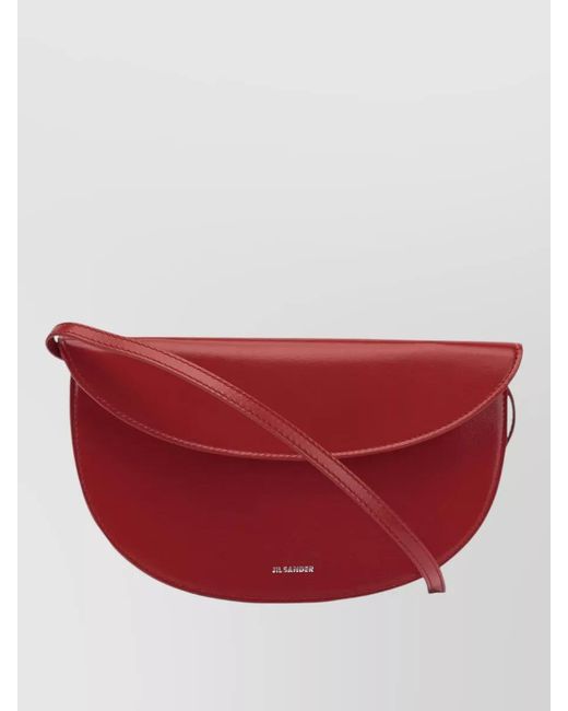 Jil Sander Red "Curve" Wallet