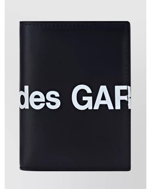 Comme des Garçons Black Leather Bi-Fold Wallet for men