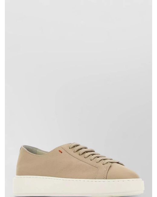 Santoni Natural Leather Sneakers