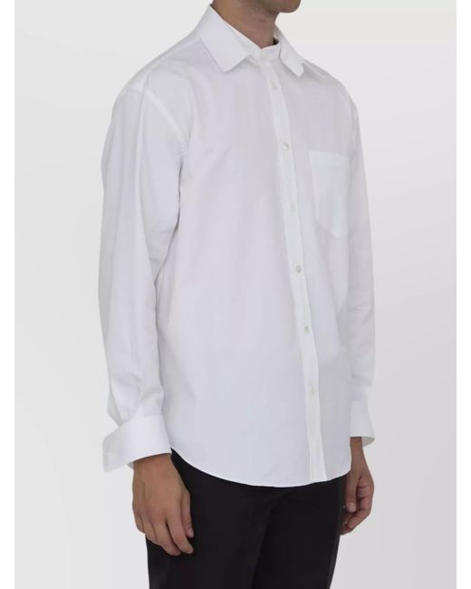 Gucci White Cotton Poplin Regular-Fit Shirt for men