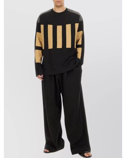Dries Van Noten Black Cotton Sweatshirt for men