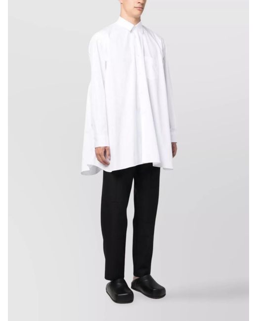 Comme des Garçons White Cotton Long-Sleeve Shirt for men