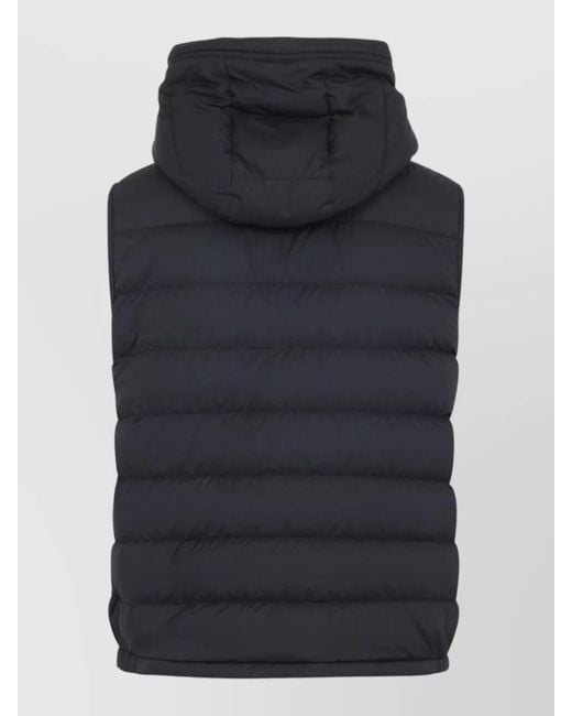 Moncler Blue Down Hooded Gilet for men
