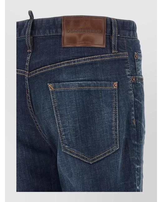 DSquared² Blue Regular-Fit Straight-Leg Jeans for men