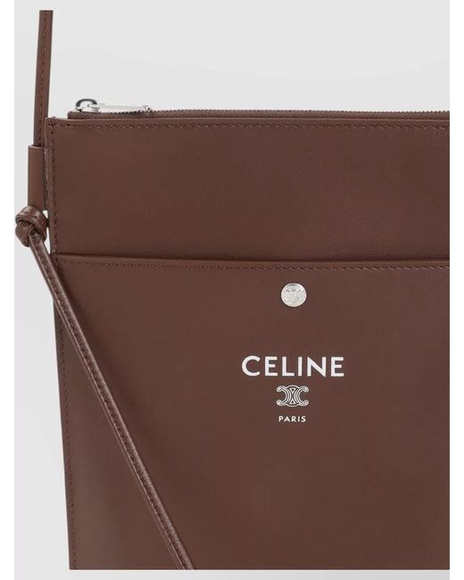 Céline White Sharp Pouch Crossbody Bag Adjustable Strap for men