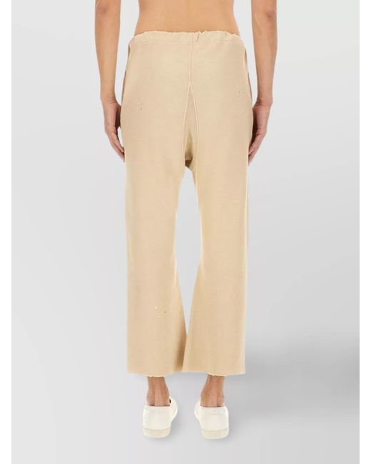 Maison Margiela Natural Cotton High-Rise Wide-Leg Trousers