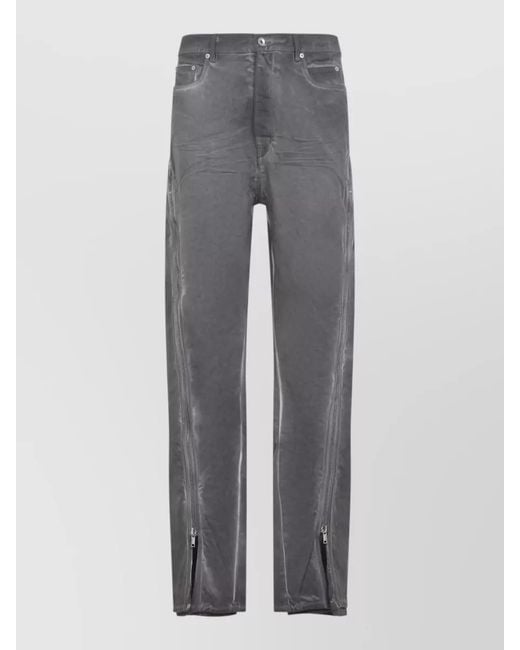 Rick Owens Gray Bolan Banana Slim Fit Denim Jeans for men
