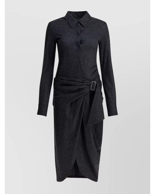 Isabel Marant Blue Virgin Wool Midi Dress