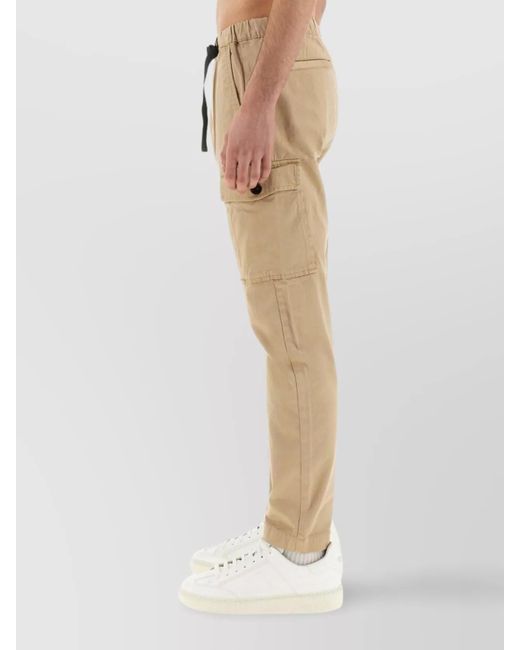 Woolrich Natural Tapered Cargo Trousers for men