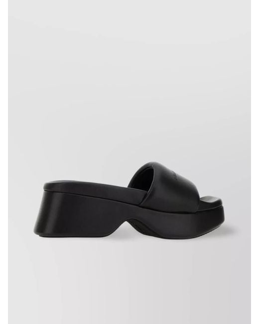 Alexander Wang Black Leather Logo Sandals