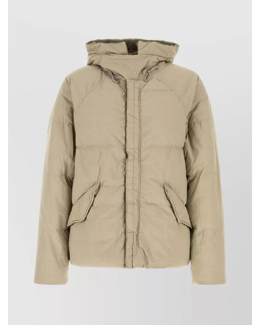 C P Company Natural Hooded Nylon Artico Down Jacket With Drawstrings for men