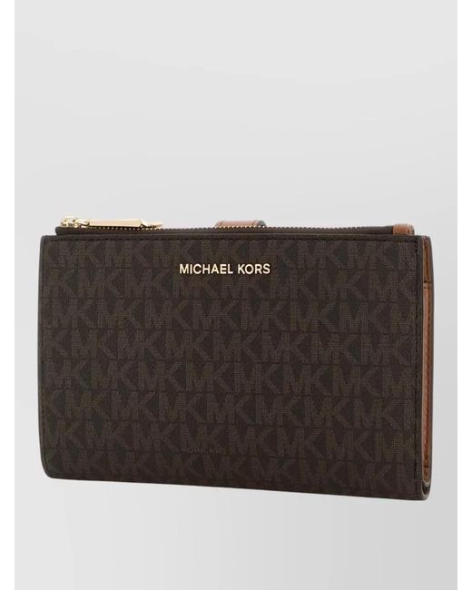 Michael Kors Brown Printed Canvas Wallet