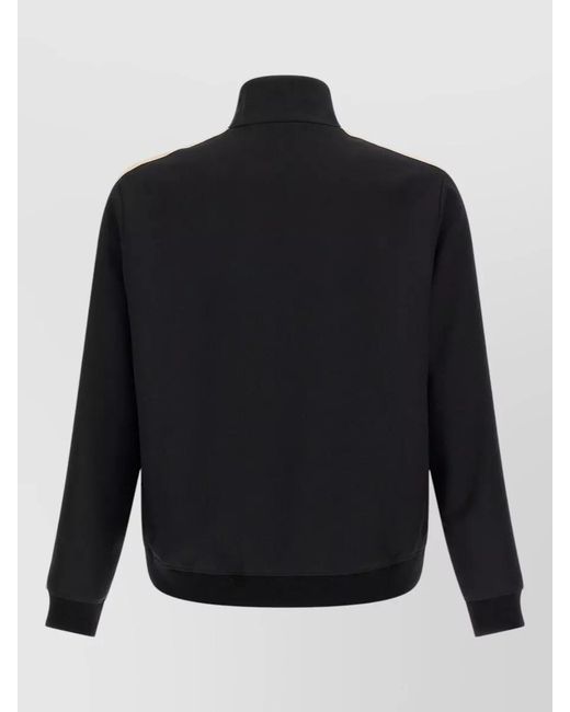 Valentino Garavani Blue Vgold Stripe Sweatshirt Rib Cuffs Hem Pockets for men