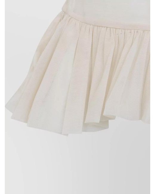Simone Rocha White Sheer Peplum Blouse