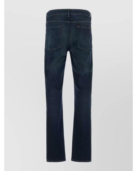 7 For All Mankind Blue Stretch Denim Jeans Five Pocket Straight Leg for men