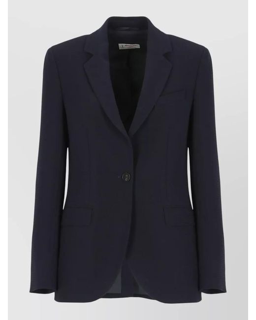 Alberto Biani Blue Single-Breasted Blazer