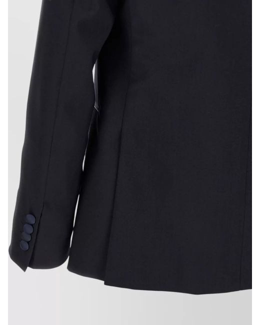 Pal Zileri Blue Wool Satin Tailored Suit Trousers for men