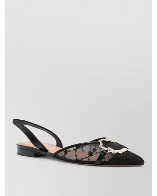 Malone Souliers Multicolor Misha Mesh Slingback Ballet Flats Crystals