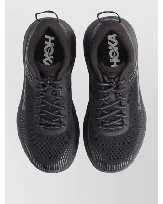 Hoka One One Black Mesh Sneakers Pull Tab Rubber Outsole