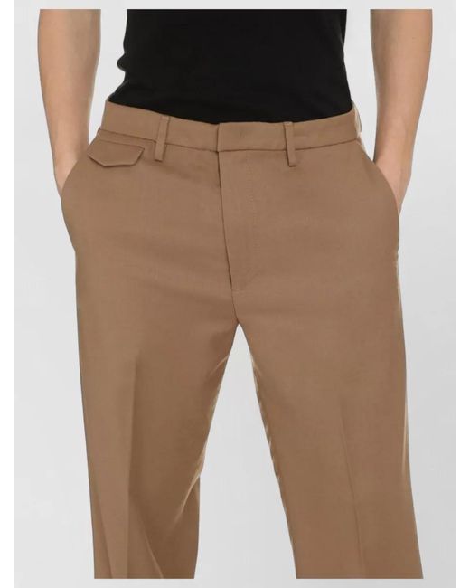 Dondup Natural Louis Tailored Wool Blend Trousers for men