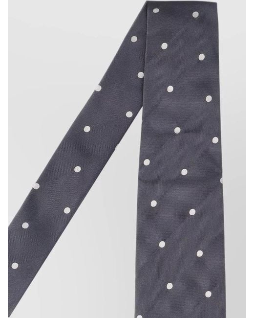 Lardini Blue Narrow Tie Polka Dot Smooth Texture for men