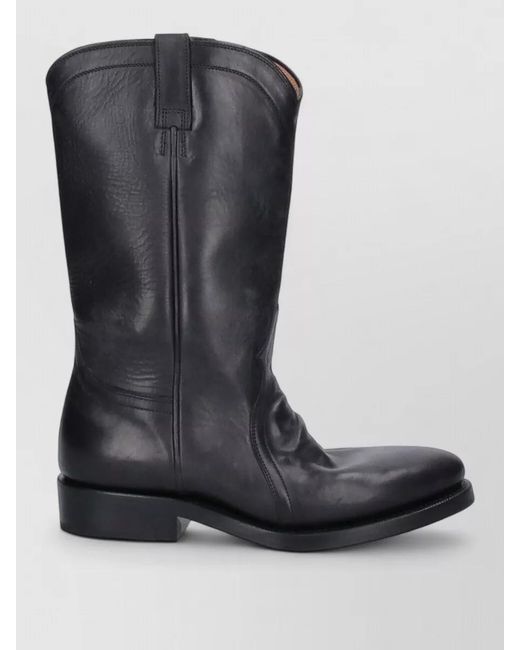 Jil Sander Black Leather Ankle Boots
