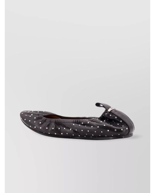 Isabel Marant Brown Leather Studded Ballerina Flats