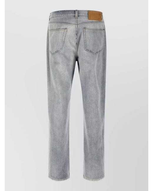 MM6 by Maison Margiela Gray Straight-Leg Jeans for men