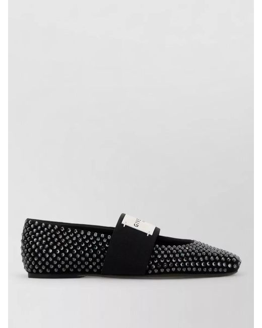 Givenchy White Suede Square Loafers Flat Sole Studded