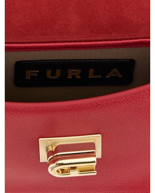 Furla Red Mini Chain Strap Crossbody Bag