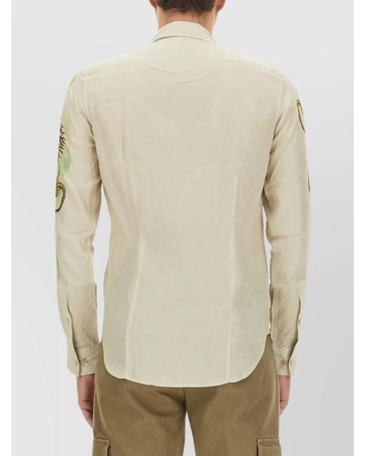Dries Van Noten Natural Printed Slim-Fit Shirt for men