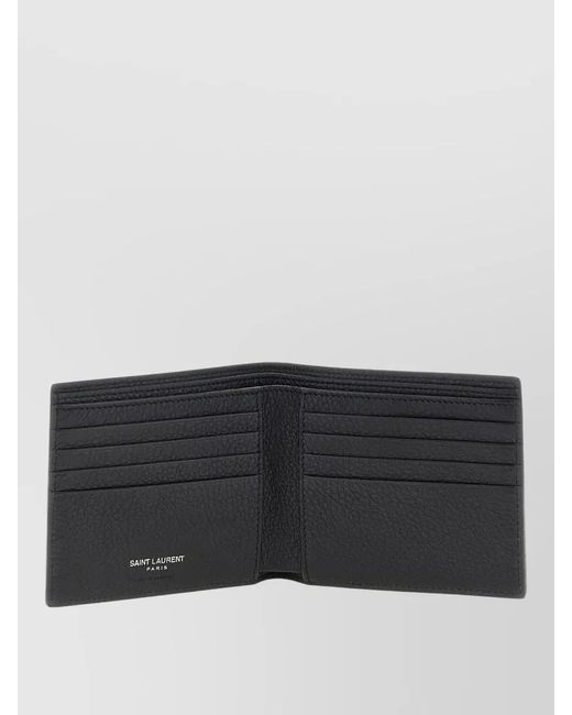 Saint Laurent Black Leather Wallet for men