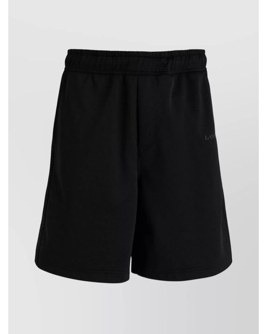 Lanvin Black Jersey Tailored Shorts for men