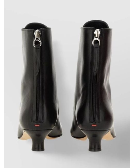 Aeyde Black Leather Lace-Up Boots