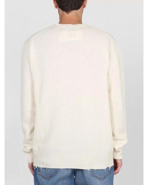 Department 5 Blue Crew Neck Choker Knit Sweater Long Sleeves for men