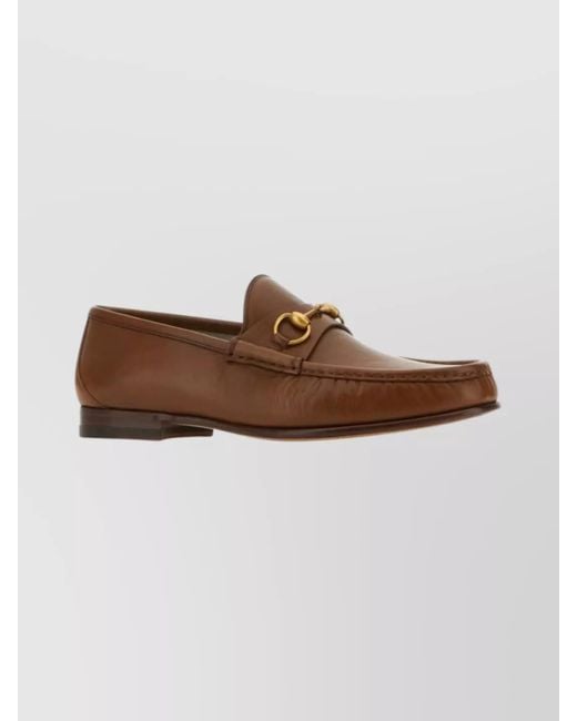 Gucci Brown Leather Loafers for men