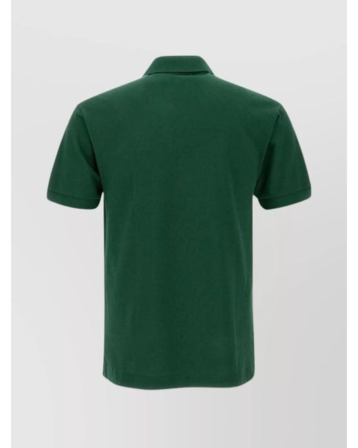 Lacoste Green Cotton Piqué Short-Sleeve Polo Shirt for men
