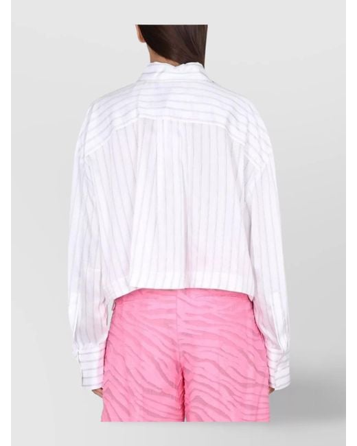 The Attico Pink Silk Shirt
