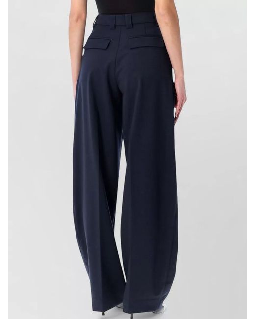 Thelatest Blue Cara Tailored High Waist Wool Blend Pants