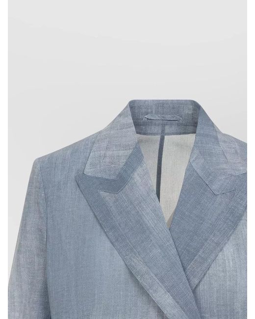 Ermanno Scervino Blue Double-Breasted Blazer