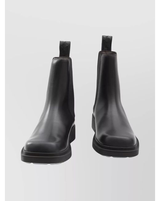 Bottega Veneta Black Leather Chelsea Boots for men