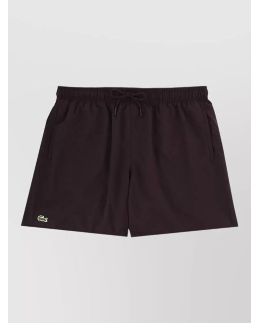Lacoste Black Logo Swim Shorts for men