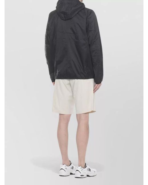 K-Way Gray Hooded Waterproof Raincoat for men