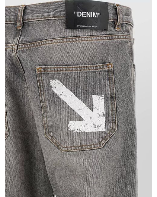 Off-White c/o Virgil Abloh Gray Denim Relaxed-Fit Straight-Leg Jeans for men