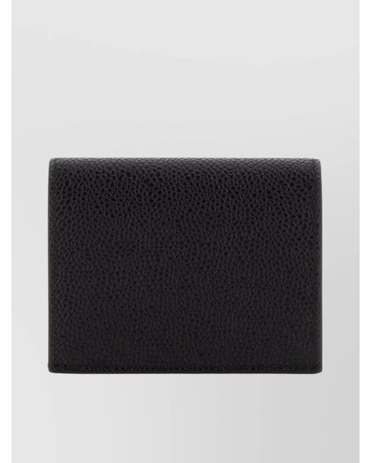 Thom Browne Black Leather Card Holder
