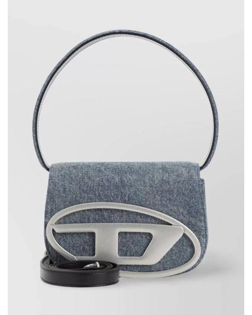 DIESEL Gray 1Dr Denim Shoulder Bag