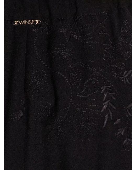 Twinset Blue High Waist Tailored Pants Silk Blend