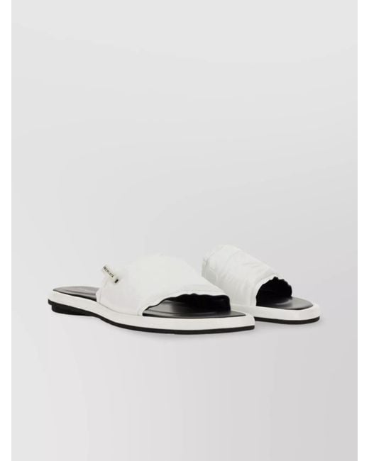 Premiata Metallic Lamb Leather Slide Sandals