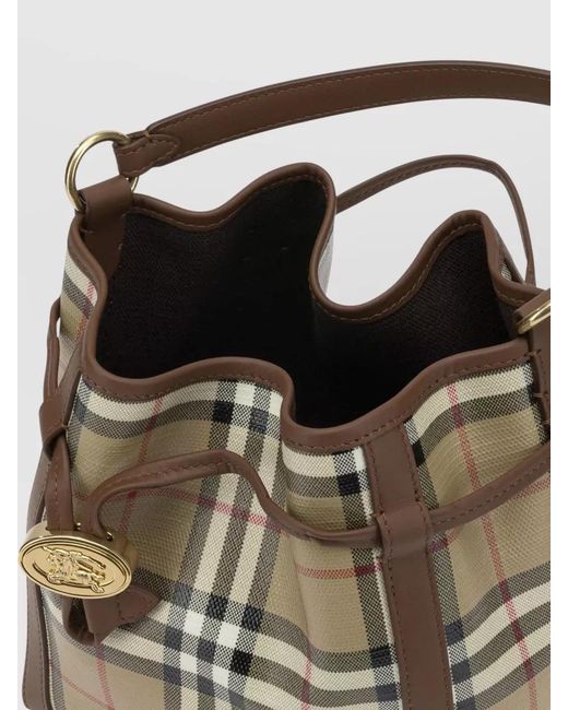 Burberry Multicolor Small Check Bucket Shoulder Bag Top Handle