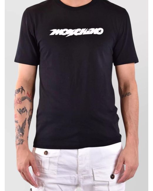 Moschino Black Cotton T-Shirt for men